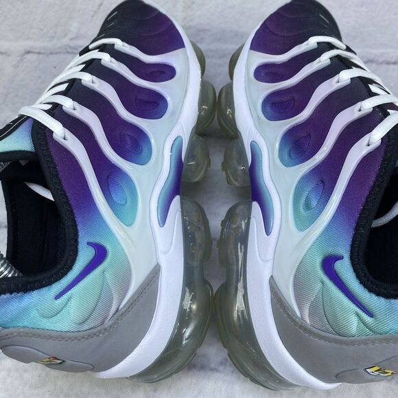 Nike Air Vapormax Plus Mens Size 8 White/Fierce Purple 924453-101 Sneakers Grape - Picture 8 of 15